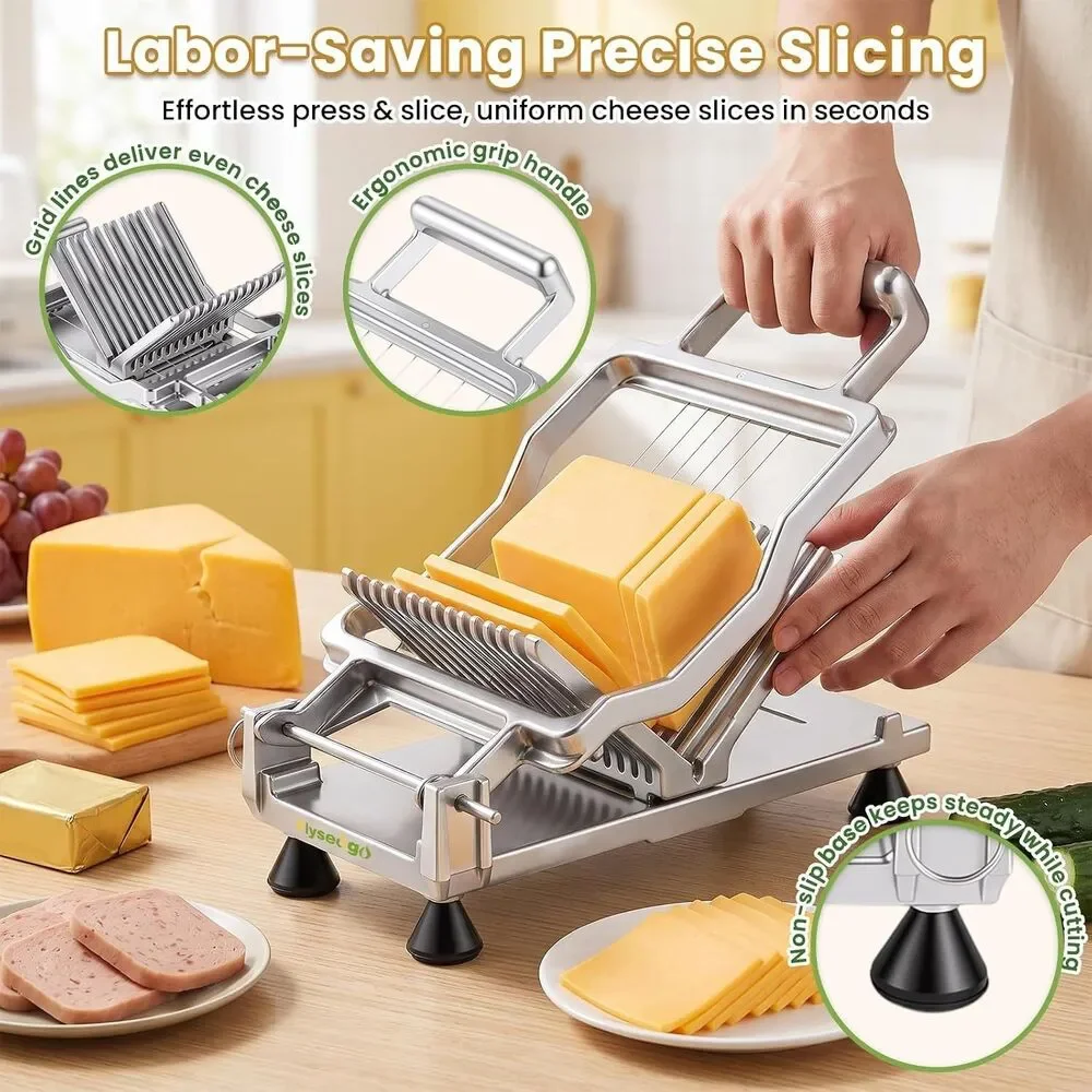 Commercial Cheese Butter Slicer 316 Stainless Steel 3/8 3/4 Inch Heavy duty alum